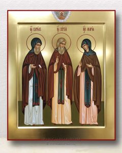 Икона «Кирилл, Мария и Сергий Радонежские, преподобные» Дзержинский